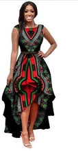 African Dresses Polyester Traditional African Clothing Time-limited Real 2019 Large Swing Waist Sleeveless Dress Women Printing