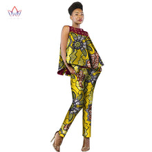 New Fashion African Dress Women 2 Pieces Set Women Sleeveless and Casual Tops Dashiki Print Pants African Women Clothing WY2339