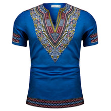Shenbolen 2019 Summer African Tradition Dashiki Men Clothes T-Shirt Wax Fabric Print Man Clothing Short Sleeve Tops Shirt
