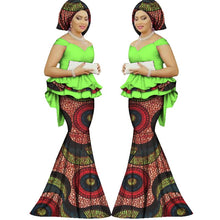 Summer skirt set african dashiki women traditional bazin print plus size dashiki african dresses for women suit 2pieces WY1312