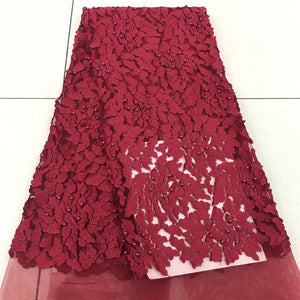 VILLIEA Pink Nigerian French Lace Fabrics 2019 African Tulle Lace Fabric High Quality African Lace Wedding Fabric For Dress
