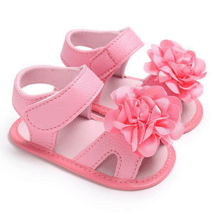 Baby girls sandals flowers shoes summer Toddler Girl Crib Shoes Newborn Flower Soft Sole Anti-slip Baby girls Sandals